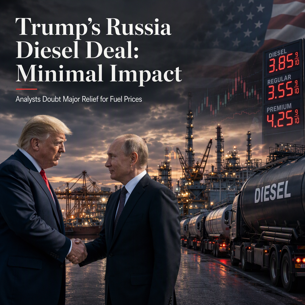 Trump's Diesel Deal with Russia Unlikely to Impact Global Fuel Prices, Analysts Say