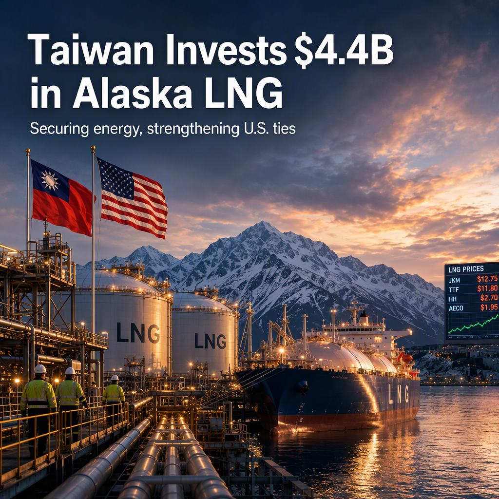 Taiwan Commits $4.4 Billion to Alaska LNG Deal, Strengthening U.S. Energy Ties