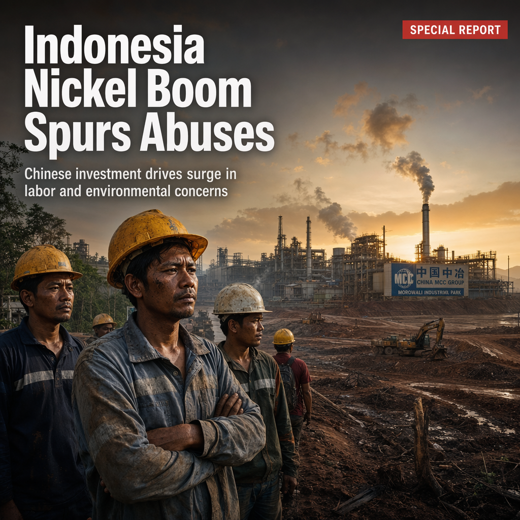 Indonesia Leads in Reported Human Rights and Environmental Abuses Amid Nickel Boom Driven by Chinese Investment