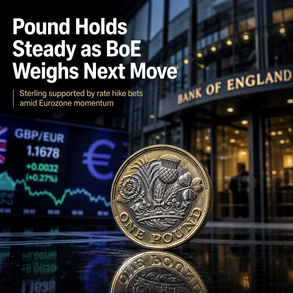 British Pound Holds Firm as BoE Rate Hike Expectations Support Sterling Amid Euro Strength