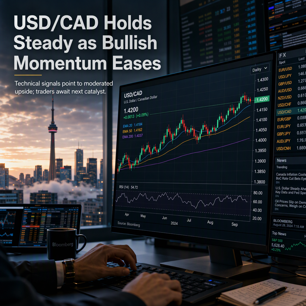 USD/CAD Hovers Near 1.4200 as Bullish Momentum Moderates After Breaking Below Nine-Day EMA