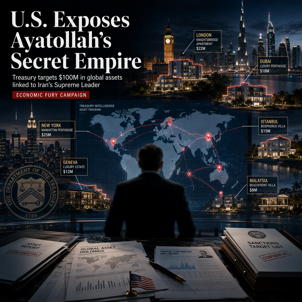 U.S. Treasury Targets Ayatollah's 'Money Man,' Plans to Expose $100 Million in Global Properties Linked to Iran's Supreme Leader