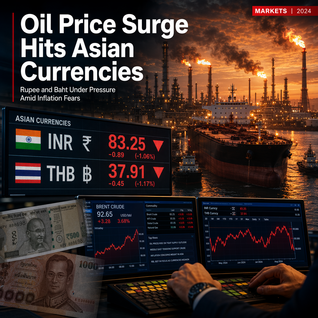 Oil Price Rebound Pressures Indian Rupee and Thai Baht Amid Inflation Risks
