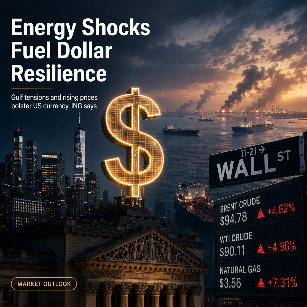 Rising Energy Prices and Gulf Tensions Support US Dollar Index Recovery, Says ING