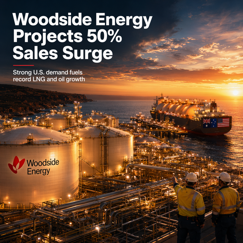 Woodside Energy Projects 50% Surge in LNG and Oil Sales Amid Strong U.S. Demand