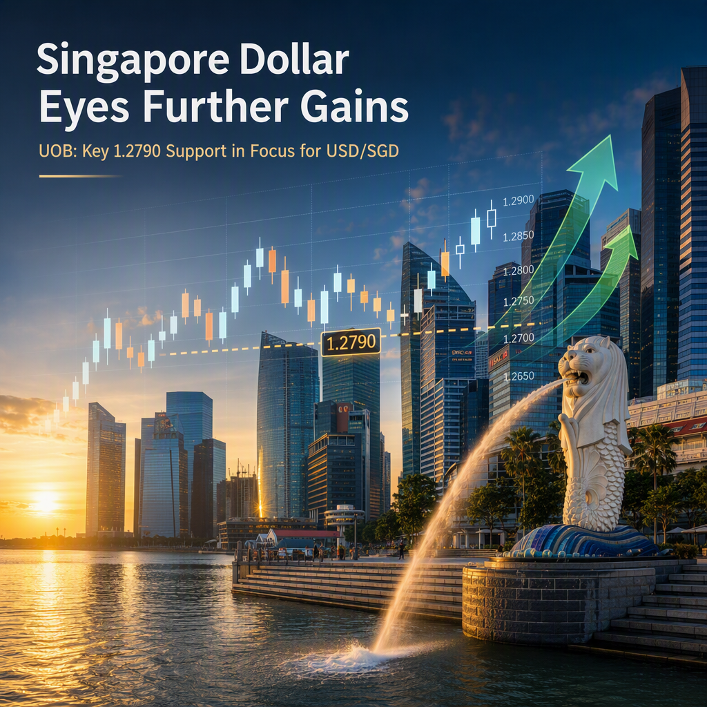 Singapore Dollar Poised for Further Gains if USD/SGD Breaks 1.2790 Support, Says UOB