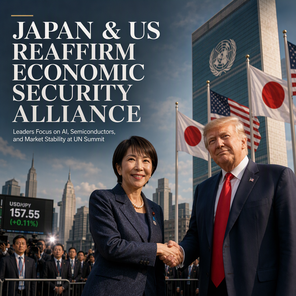 Japan’s Prime Minister Takaichi and US President Trump Pledge to Deepen Economic Security Ties at UN Summit