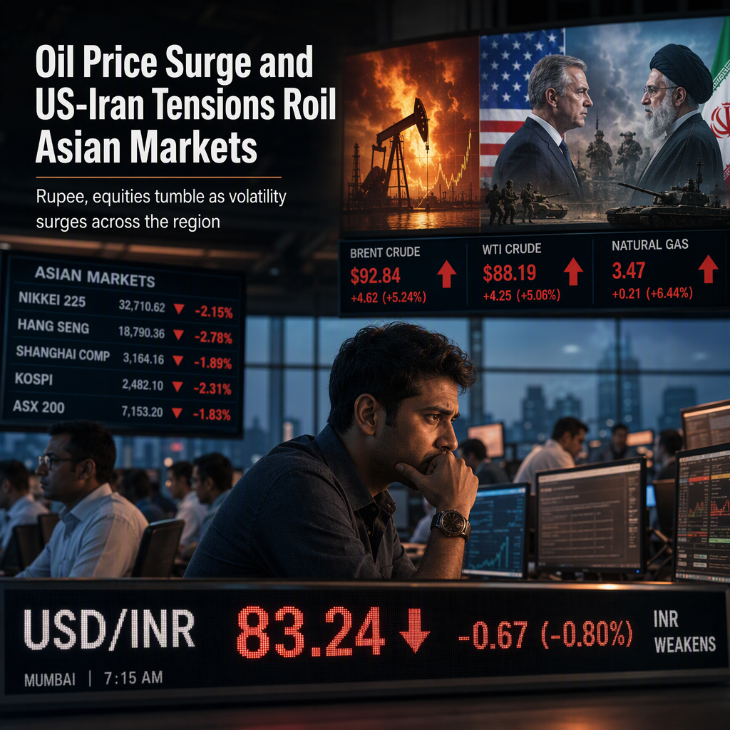 Rising Oil Prices and US-Iran Tensions Weigh on Asian Markets and Currencies