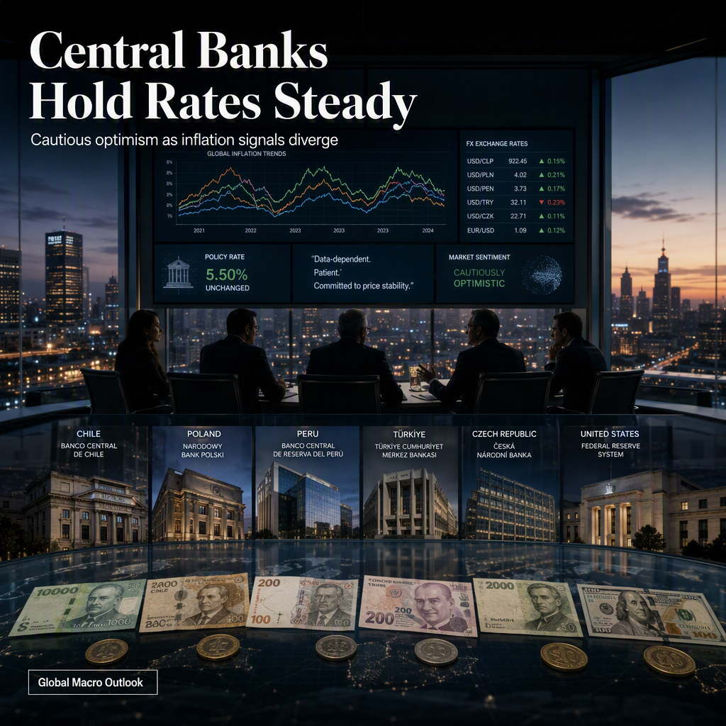 Global Central Banks Hold Rates Steady Amid Mixed Inflation Signals