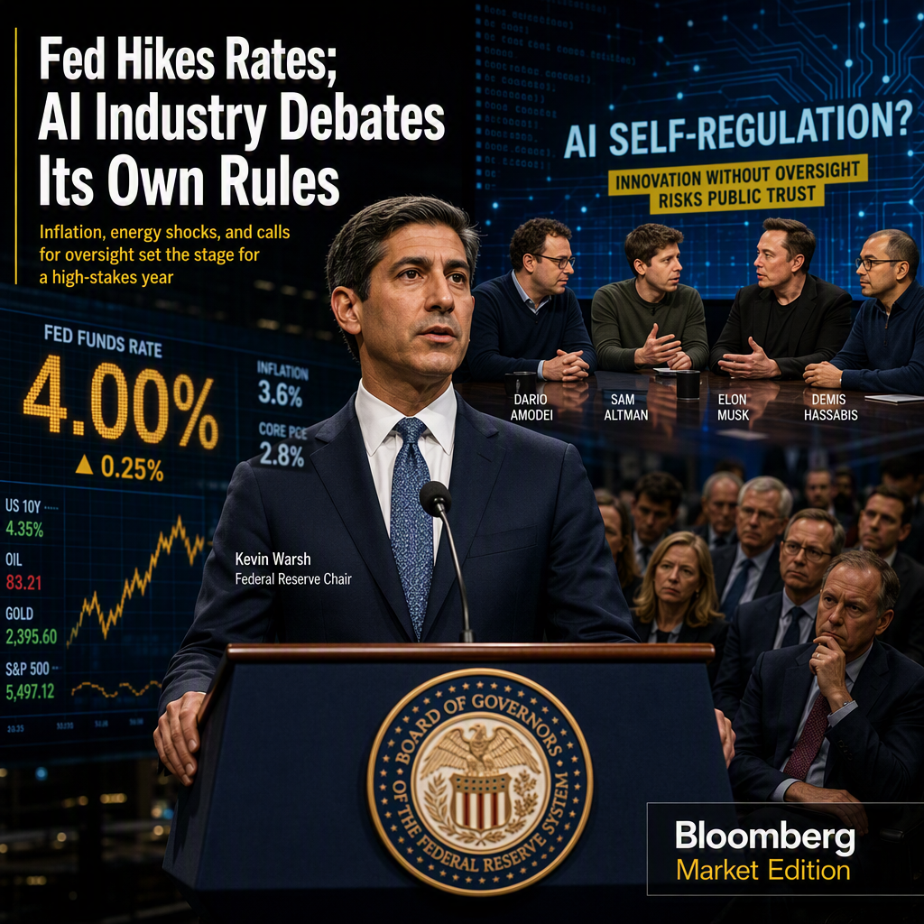 Federal Reserve Raises Interest Rates Amid Rising Inflation; AI Leaders Push for Industry Self-Regulation