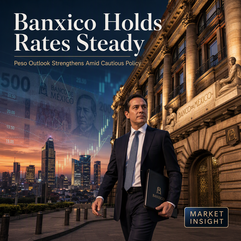 Banxico Holds Rates Steady, Signals High Bar for Future Hikes Amid Supportive Peso Backdrop