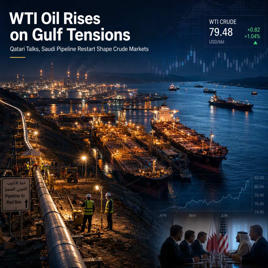 WTI Oil Prices Edge Higher Amid Qatari-Mediated US-Iran Talks and Saudi Pipeline Restart