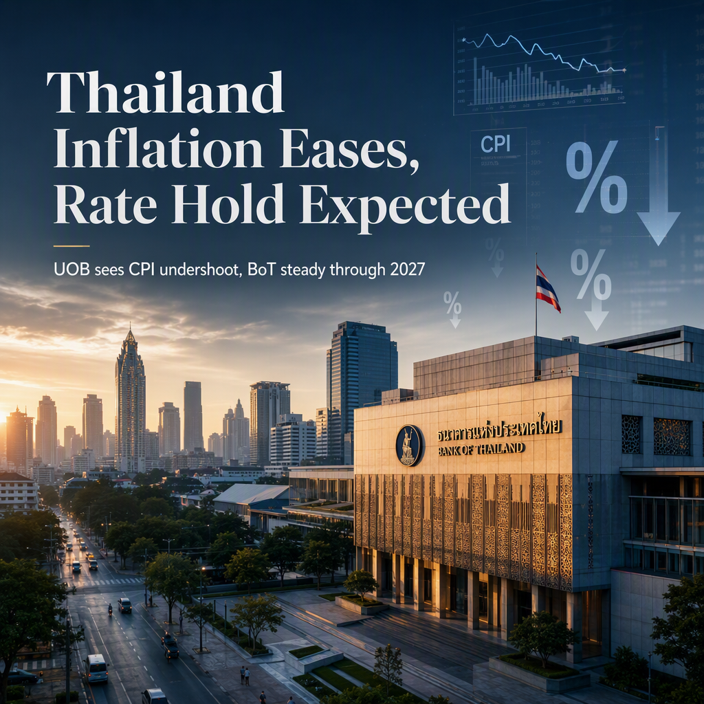 Thailand's July CPI Undershoots Expectations, UOB Forecasts Prolonged BoT Rate Hold