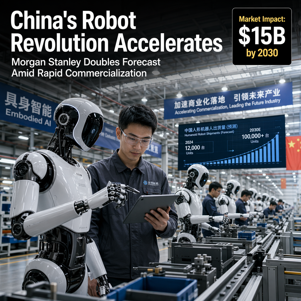 Morgan Stanley Doubles China Humanoid Robot Shipment Forecast Amid Accelerated Commercialization