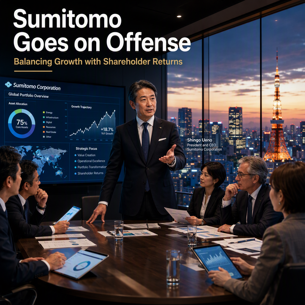 Sumitomo Corp. Shifts to Aggressive Asset Management, Balancing Growth and Shareholder Returns