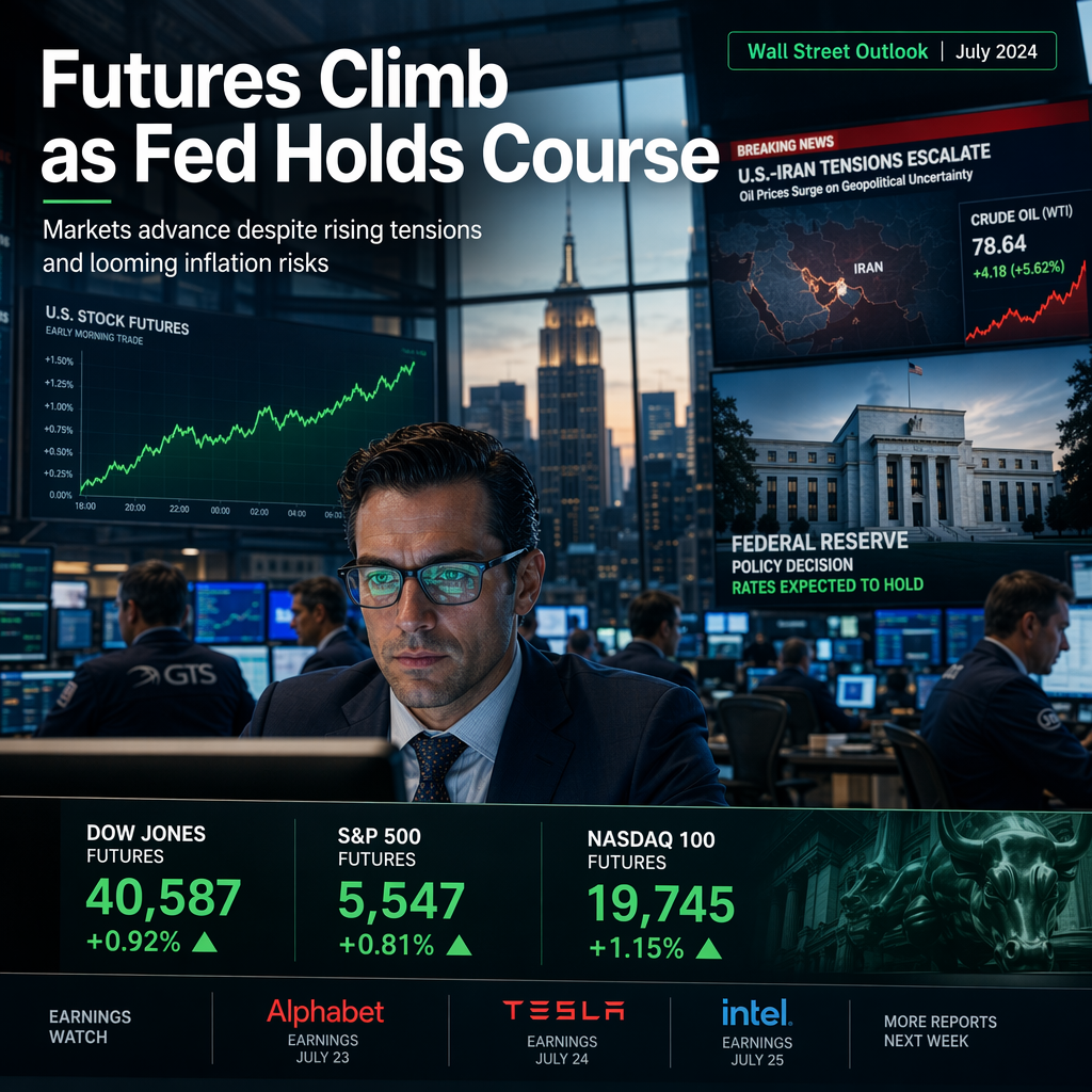 US Stock Futures Rise as Fed Expected to Hold Rates Steady Amid Geopolitical Tensions