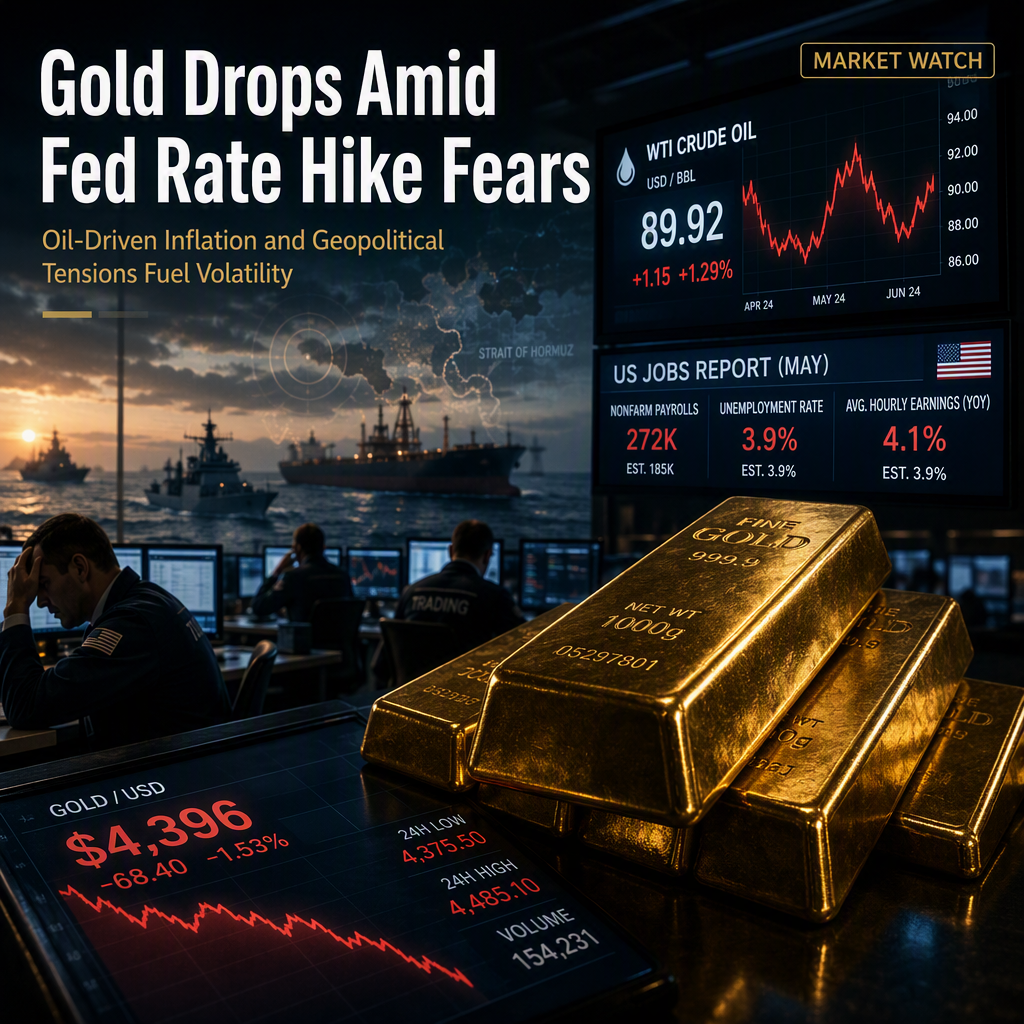 Gold Slides as Fed Rate Hike Bets and Oil-Driven Inflation Weigh on Sentiment