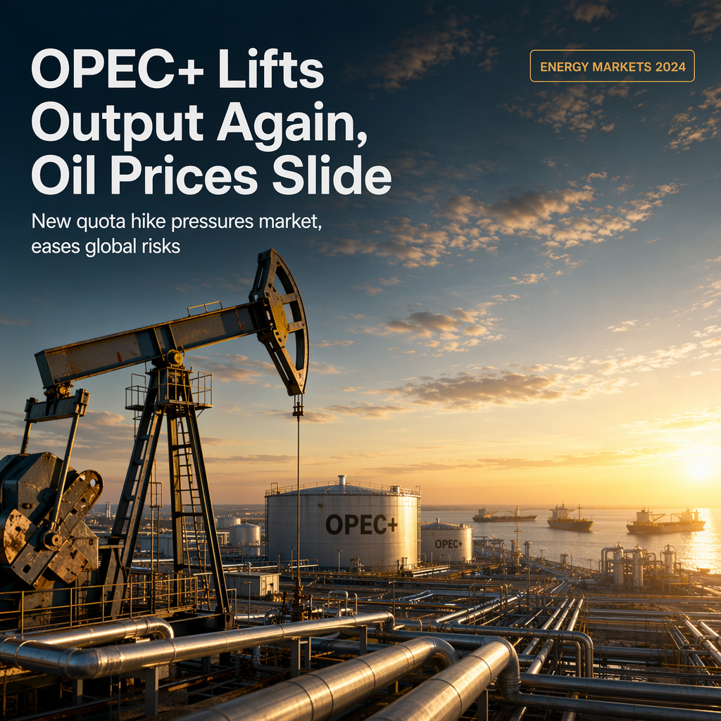 OPEC+ Approves Further Output Hike, Pressuring Oil Prices and Easing Macro Headwinds