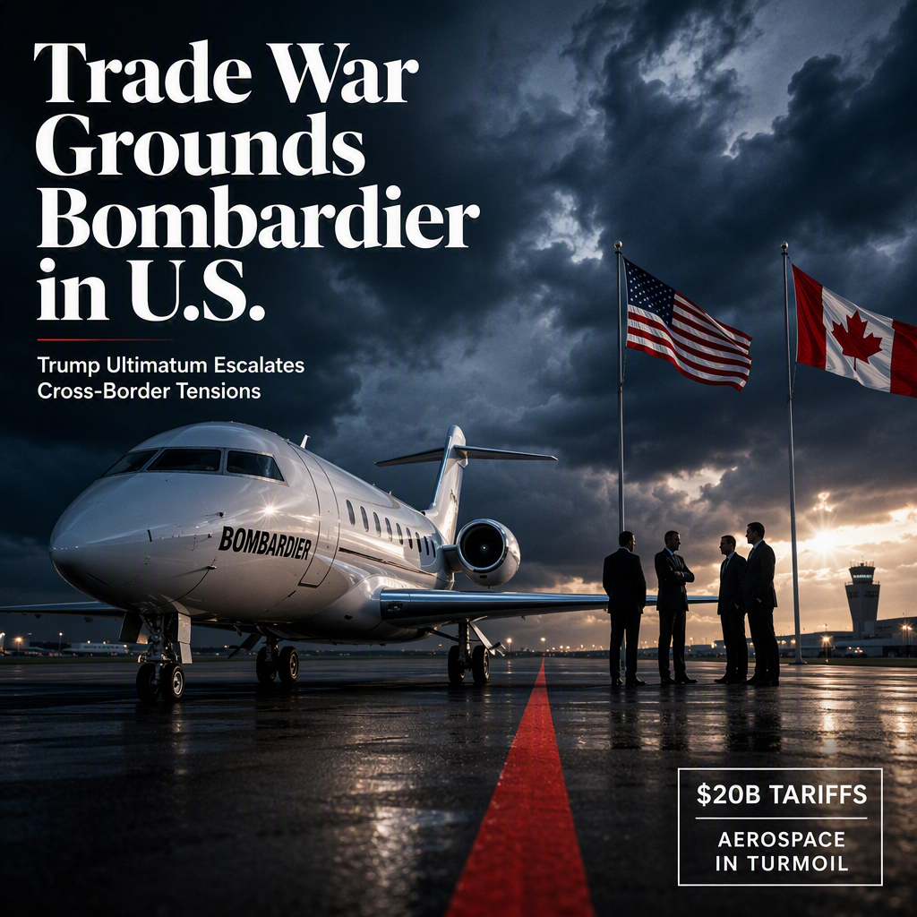 Trump Bars Bombardier Sales in U.S. Unless Production Moves Stateside Amid Escalating Trade War