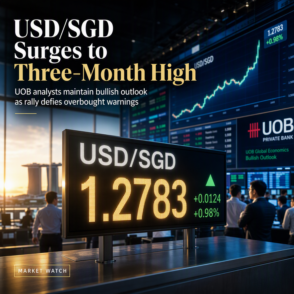 USD/SGD Posts Largest One-Day Gain in Three Months, UOB Maintains Bullish Outlook