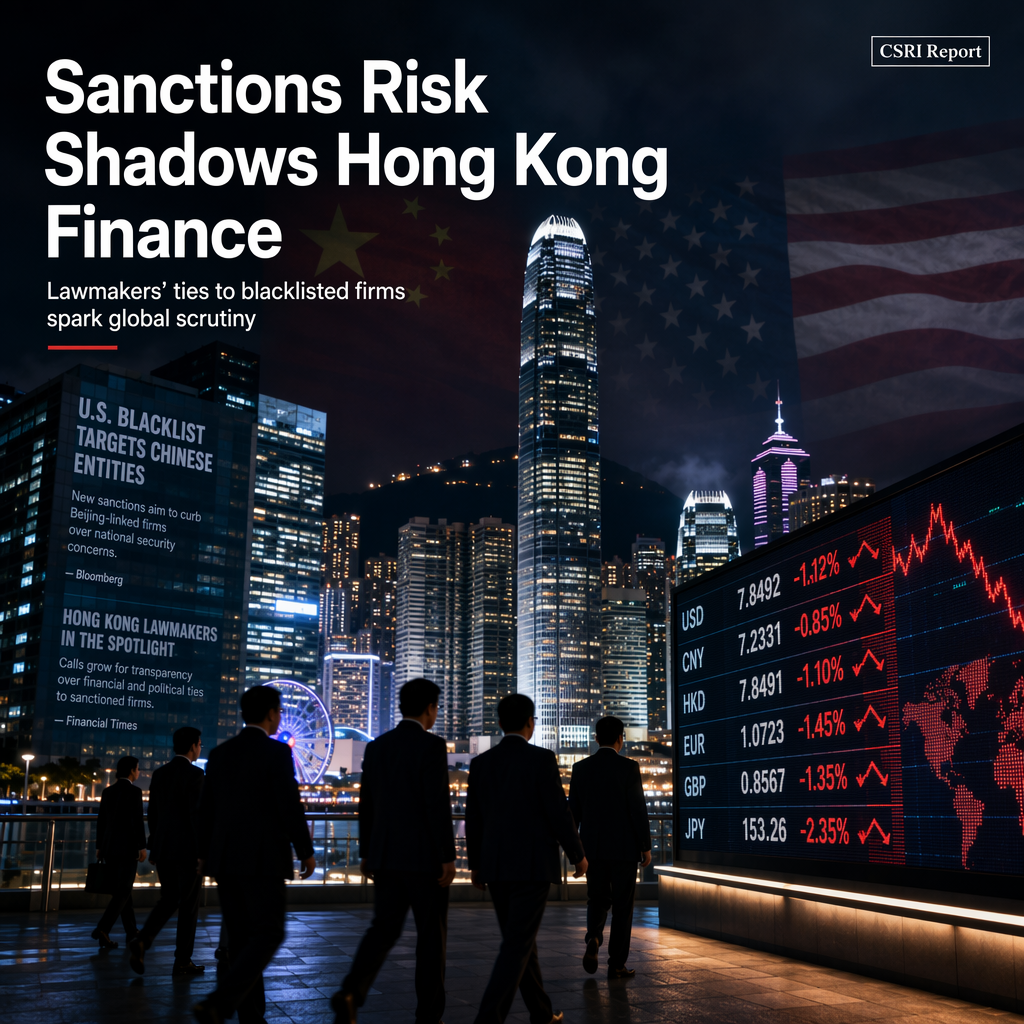 Hong Kong Lawmakers' Ties to US-Blacklisted Chinese Firms Raise Sanctions Concerns