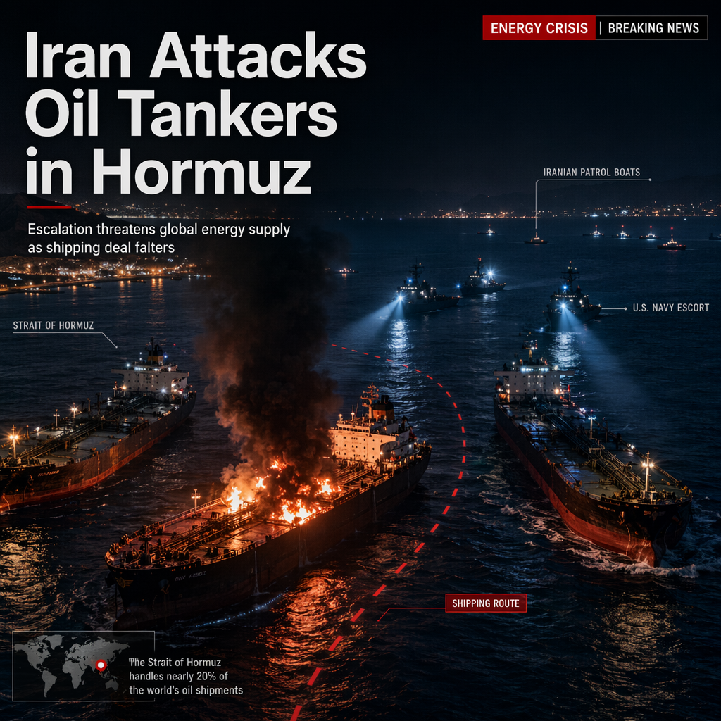 Iran Attacks Tankers in Strait of Hormuz Amid Dispute Over U.S.-Iran Shipping Deal