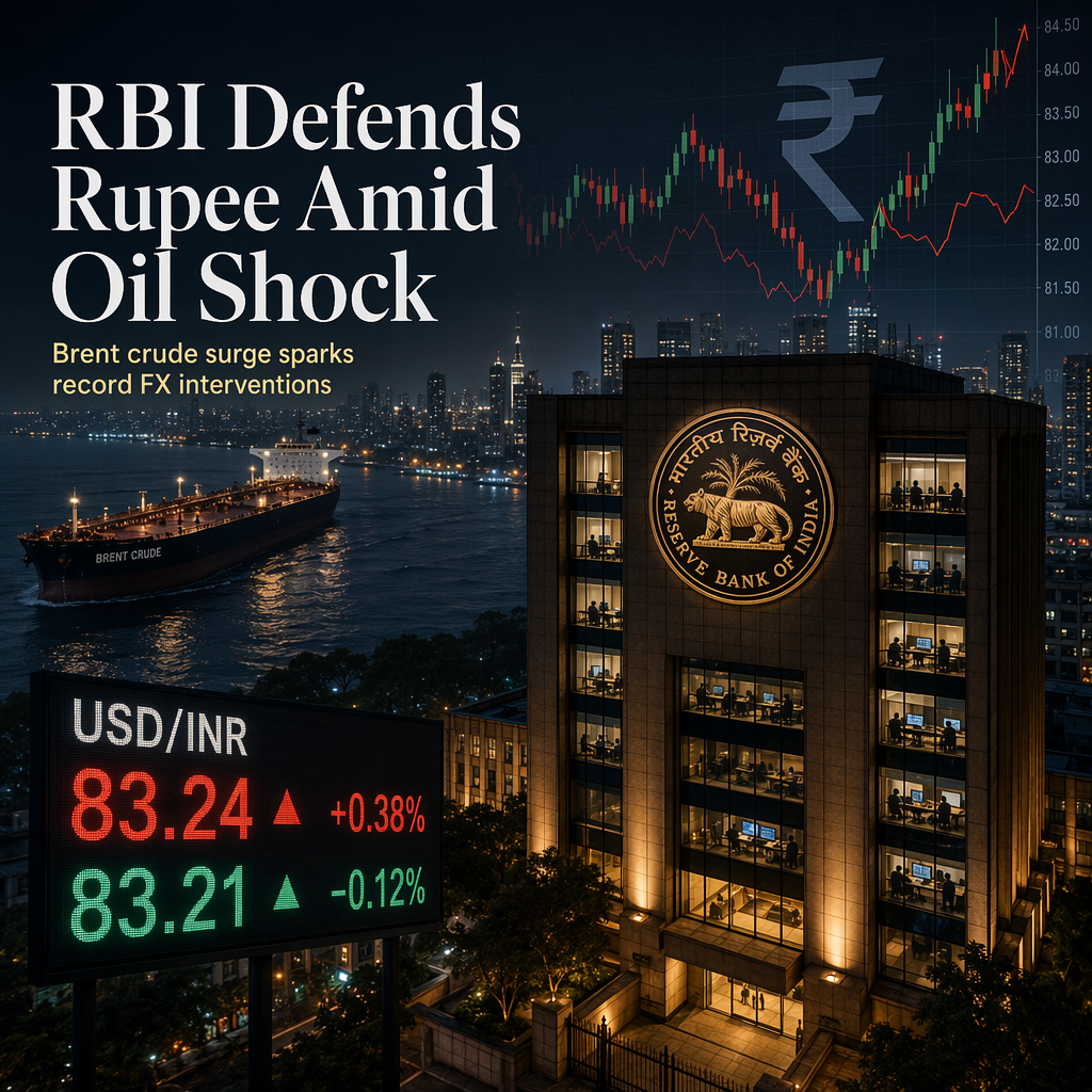 RBI Steps Up FX Intervention as Indian Rupee Faces Pressure from Rising Brent Crude