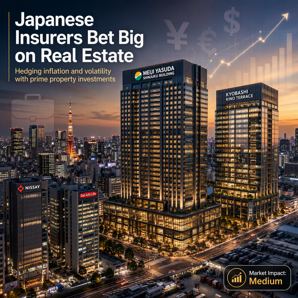 Japanese Life Insurers Boost Real Estate Investments to Hedge Against Inflation