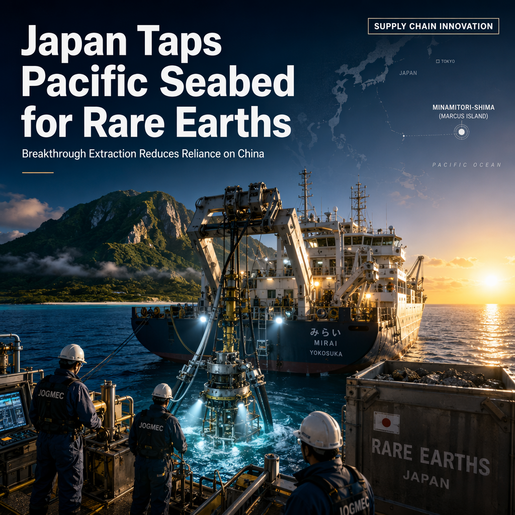 Japan Achieves Breakthrough in Seabed Rare Earth Extraction, Aiming to Reduce Reliance on China