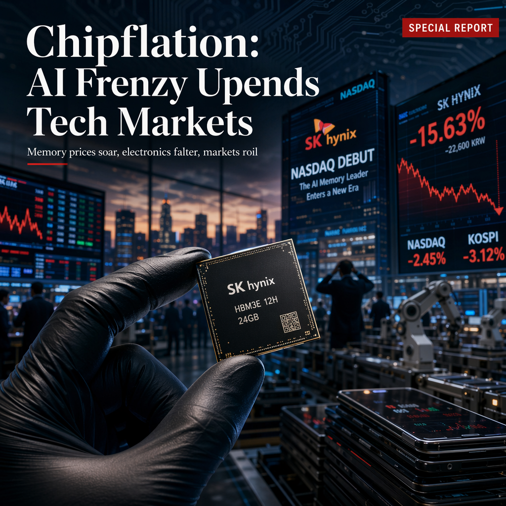 AI-Driven Chipflation Reshapes Electronics and Equity Markets Amid Soaring Memory Prices and Volatile SK Hynix Debut