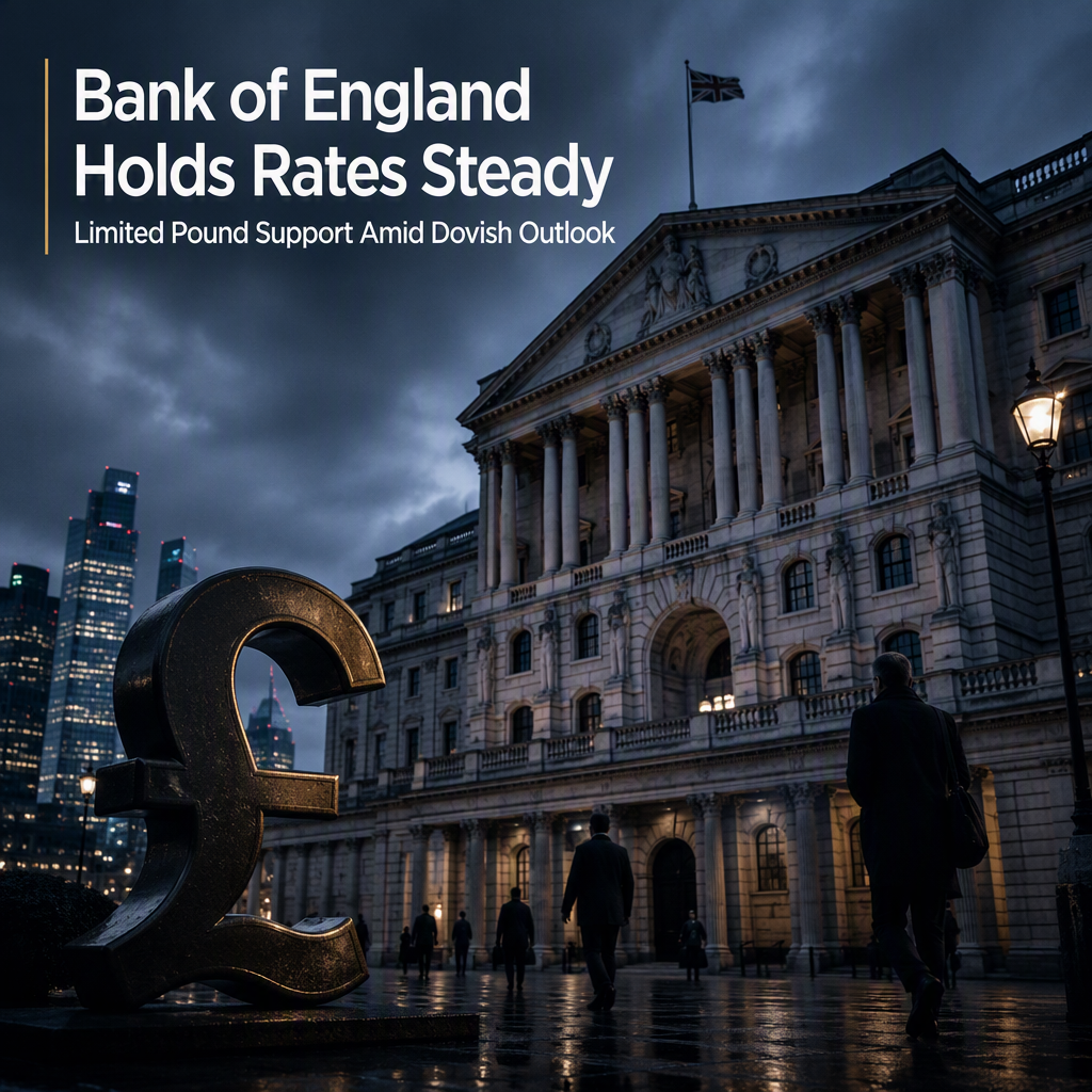 Bank of England Holds Rates Steady; Limited Support for Pound as Policy Outlook Remains Dovish