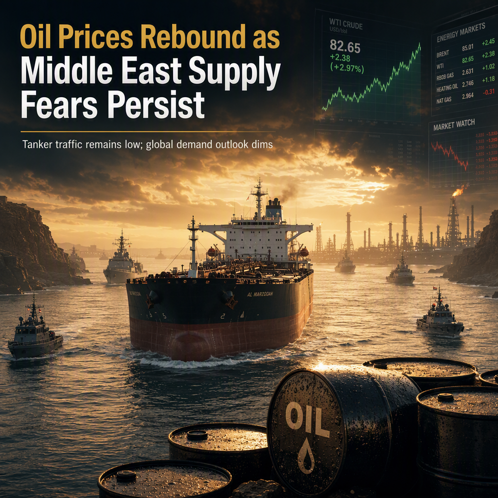 WTI Oil Rebounds Amid Middle East Supply Tensions and Lowered Demand Outlooks