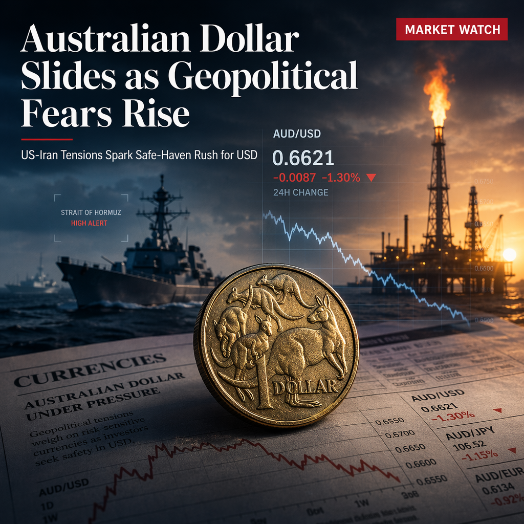 Australian Dollar Slides as US-Iran Tensions Boost Safe-Haven Demand for US Dollar