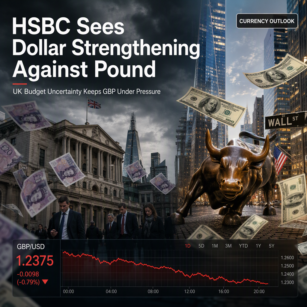 HSBC Expects Gradual Dollar Gains Against Pound Ahead of UK Budget