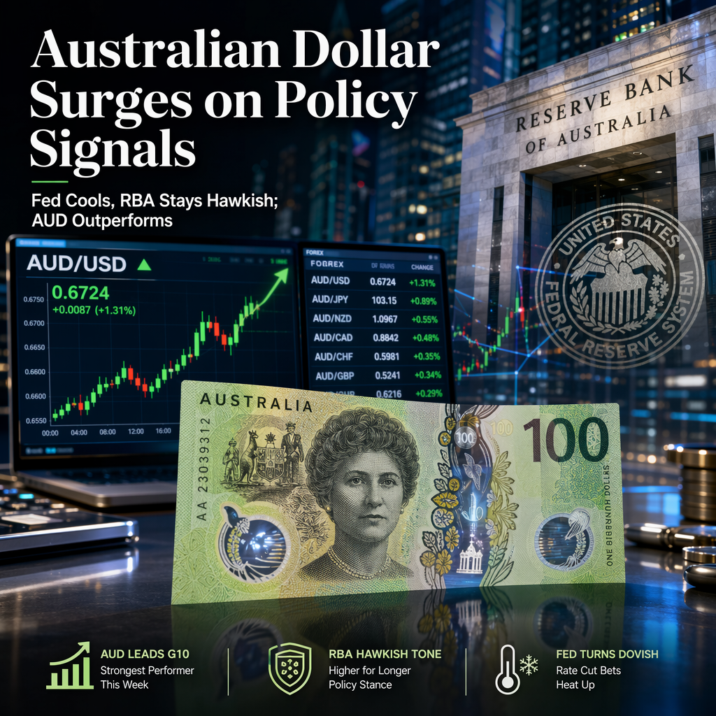 Australian Dollar Rises on Dovish Fed Bets and Hawkish RBA Signals