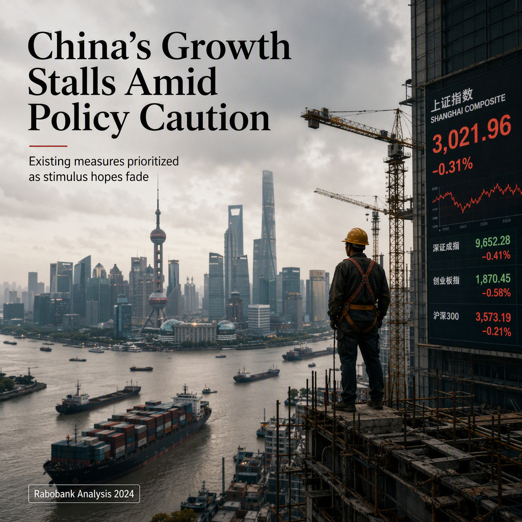 China's Growth Slows as Policymakers Prioritize Existing Measures Over New Stimulus, Rabobank Reports