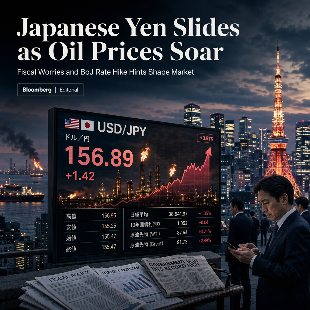 Japanese Yen Weakens as Oil Prices Surge and Fiscal Concerns Mount, Despite BoJ Rate Hike Hints