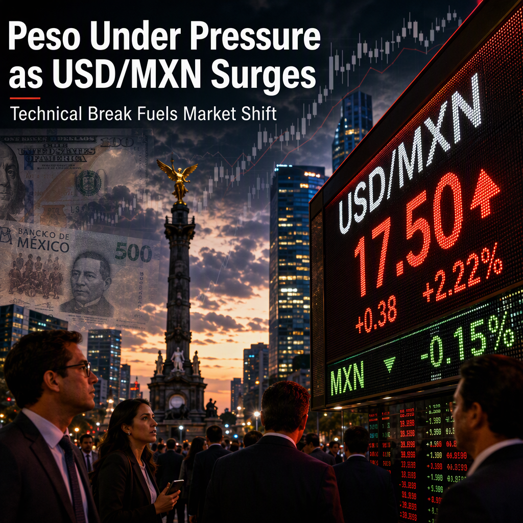 Mexican Peso Faces Renewed Downward Pressure After USD/MXN Breaks Key Technical Level