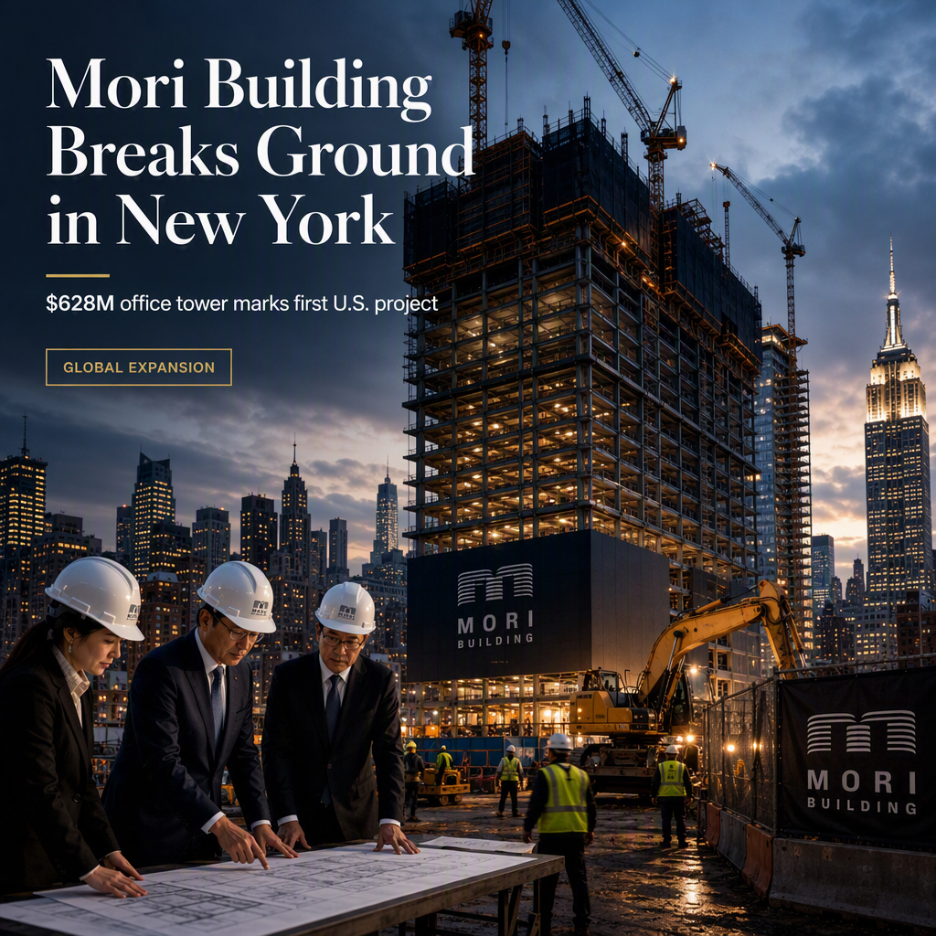 Mori Building Launches First U.S. Redevelopment Project with $628 Million New York Office Tower