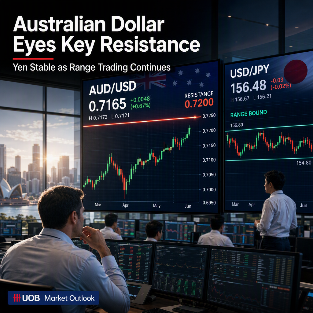 Australian Dollar Eyes 0.7200 Resistance While Japanese Yen Remains Range-Bound Against US Dollar, Says UOB