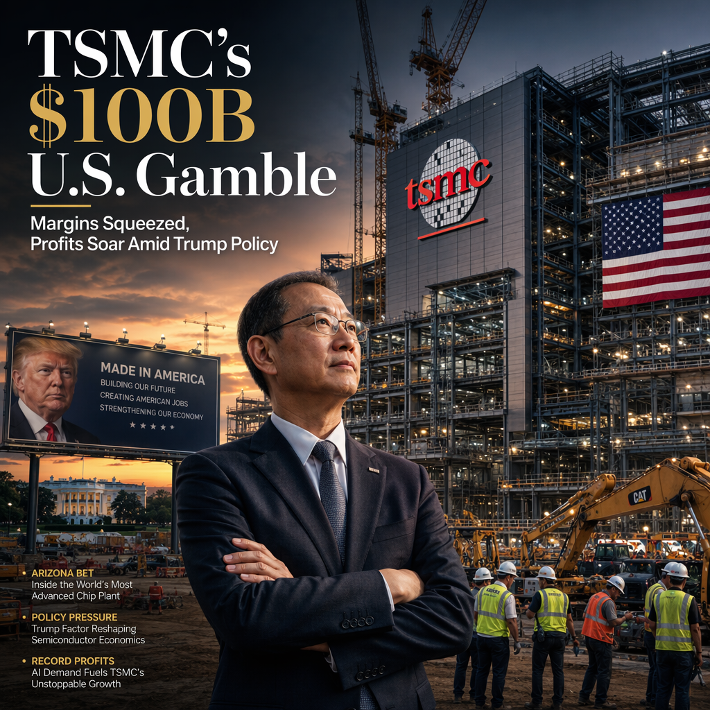 TSMC's $100 Billion U.S. Expansion Driven by Trump Policy Squeezes Margins Amid Record Profits