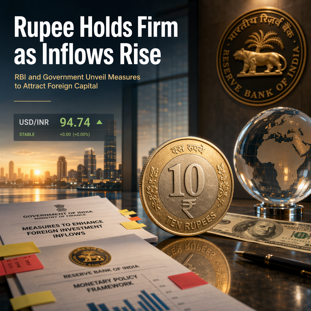 Indian Rupee Stabilizes as Government and RBI Unveil Measures to Attract Foreign Inflows