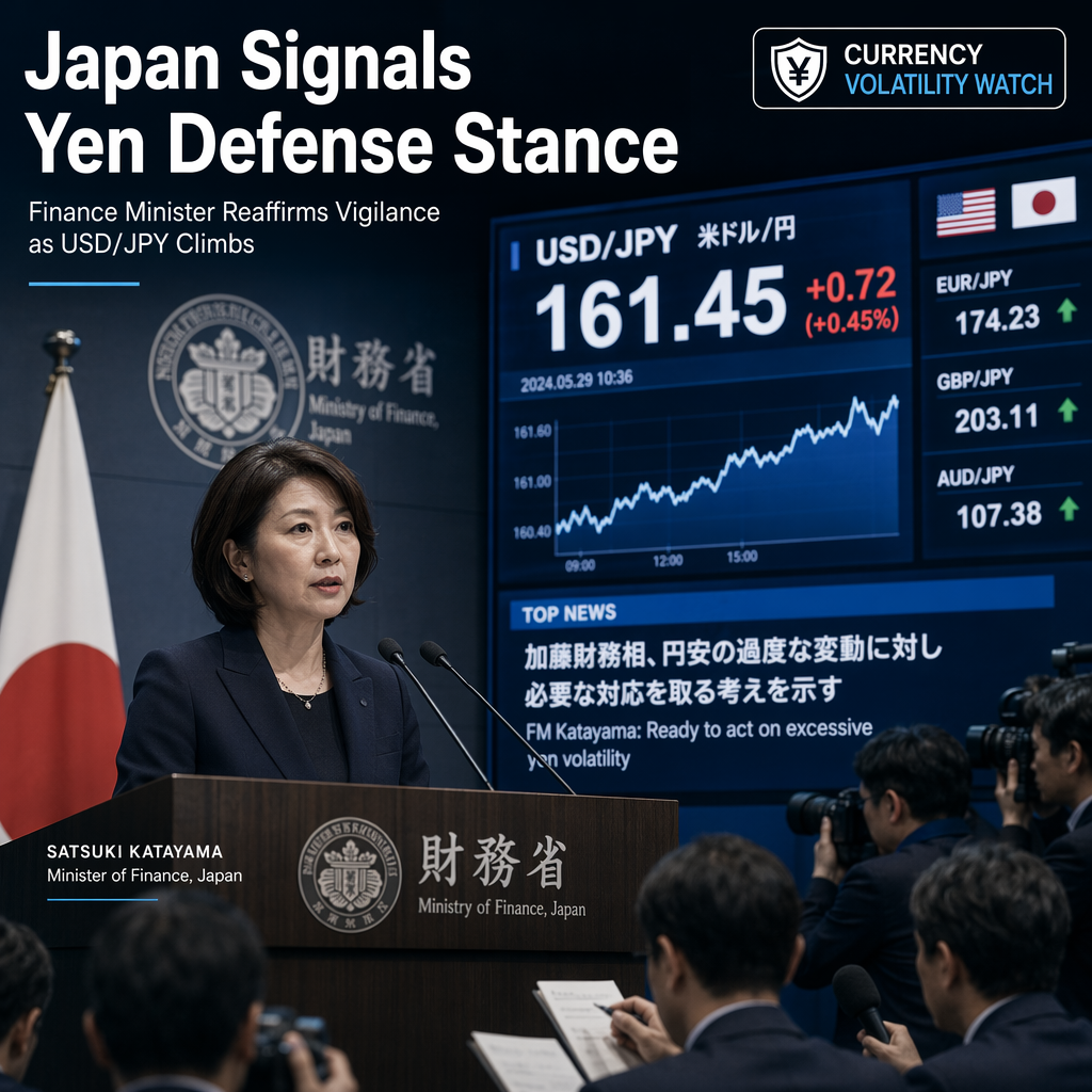 Japan’s Finance Minister Signals Readiness to Act on Yen Volatility as USD/JPY Rises