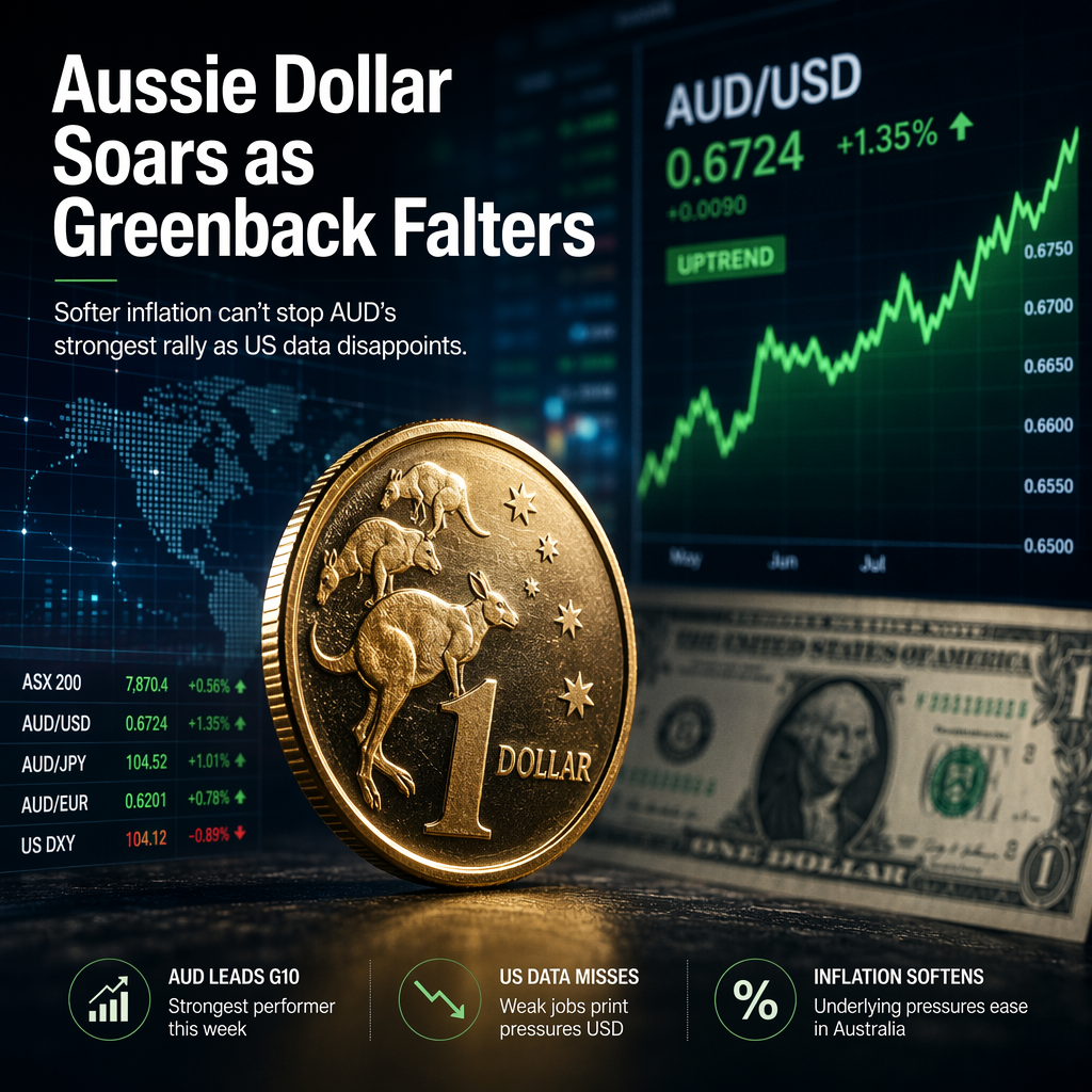 Australian Dollar Surges as US Dollar Weakens Despite Softer Australian Inflation