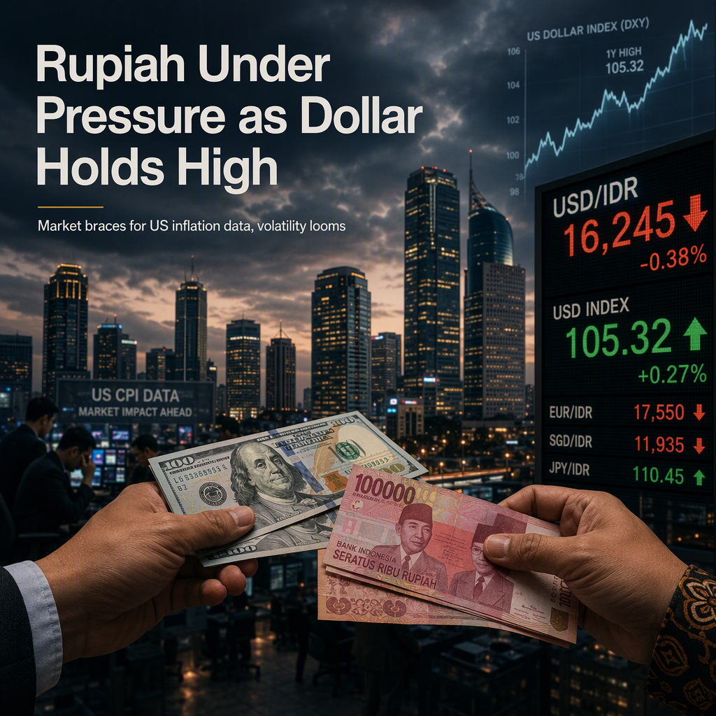 Indonesian Rupiah Weakens as US Dollar Index Holds Near Yearly Highs Ahead of CPI Data