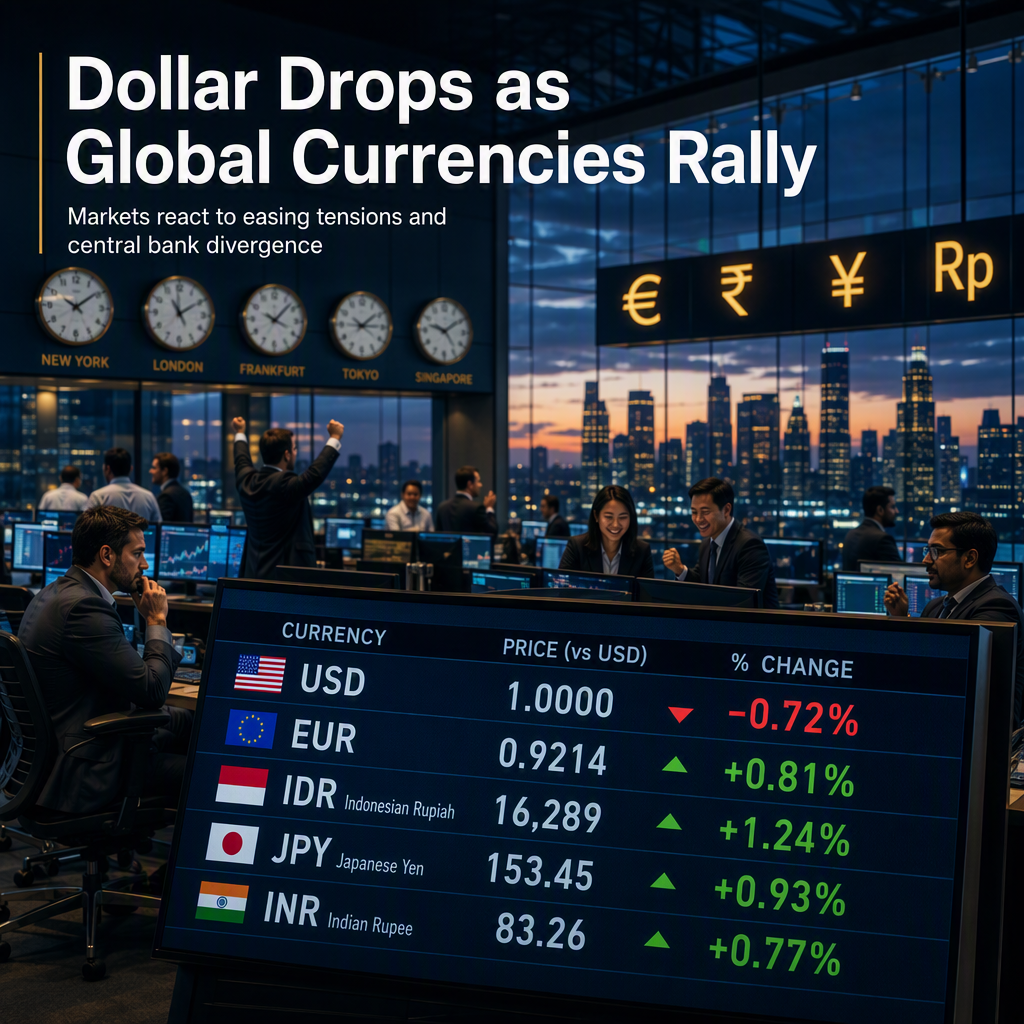 US Dollar Weakens as Global Currencies Gain Amid Geopolitical Easing and Divergent Central Bank Policies