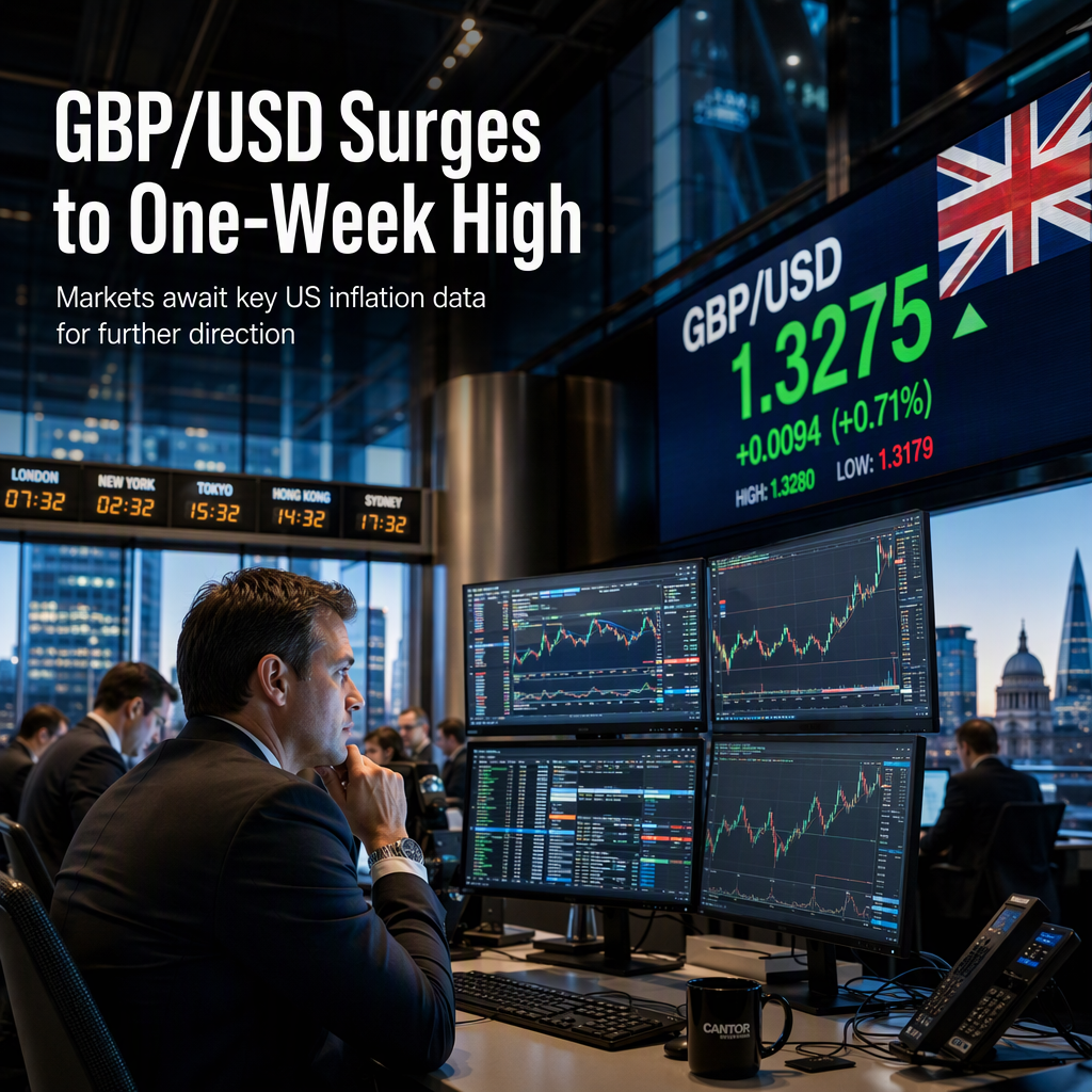 GBP/USD Hits One-Week High as Traders Await US Inflation Data