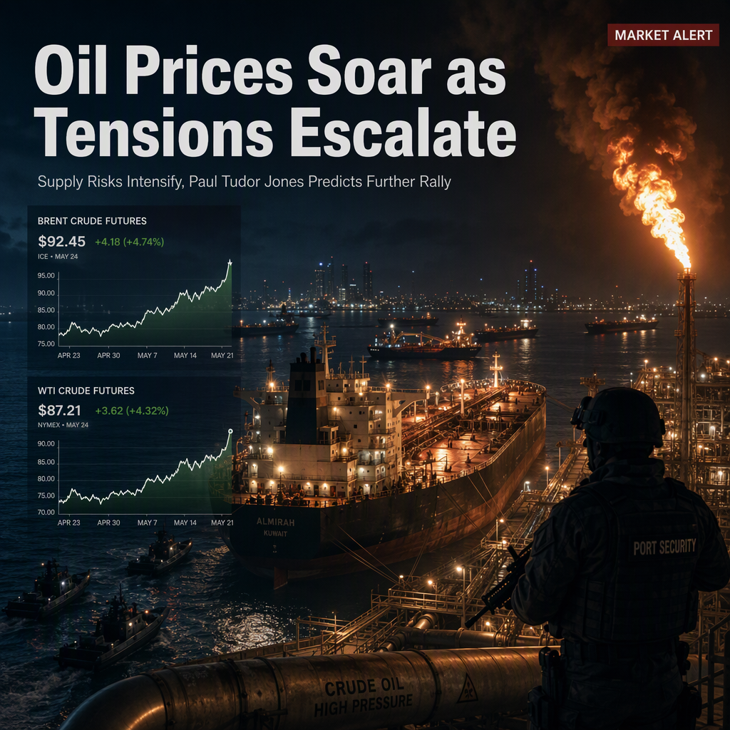 Oil Prices Surge Amid Escalating Middle East Tensions and Supply Risks; Paul Tudor Jones Predicts Further Rally