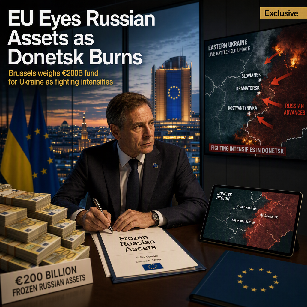 EU Nations Renew Push to Use €200 Billion in Frozen Russian Assets as Donetsk Fighting Escalates