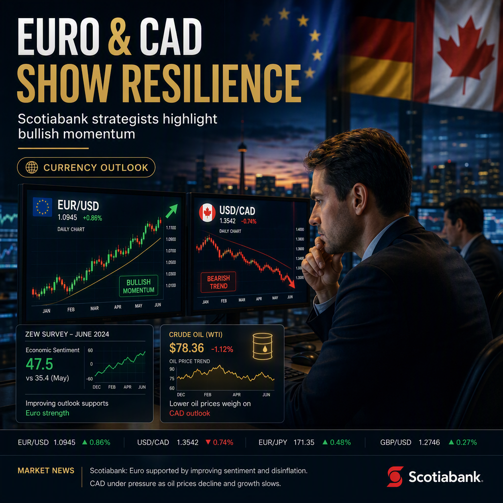 Scotiabank Sees Euro Bullish Momentum and Canadian Dollar Strength Against US Dollar
